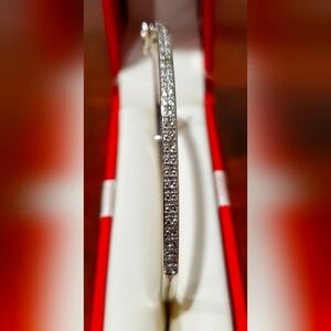 Elegant Silver Diamond Bracelet